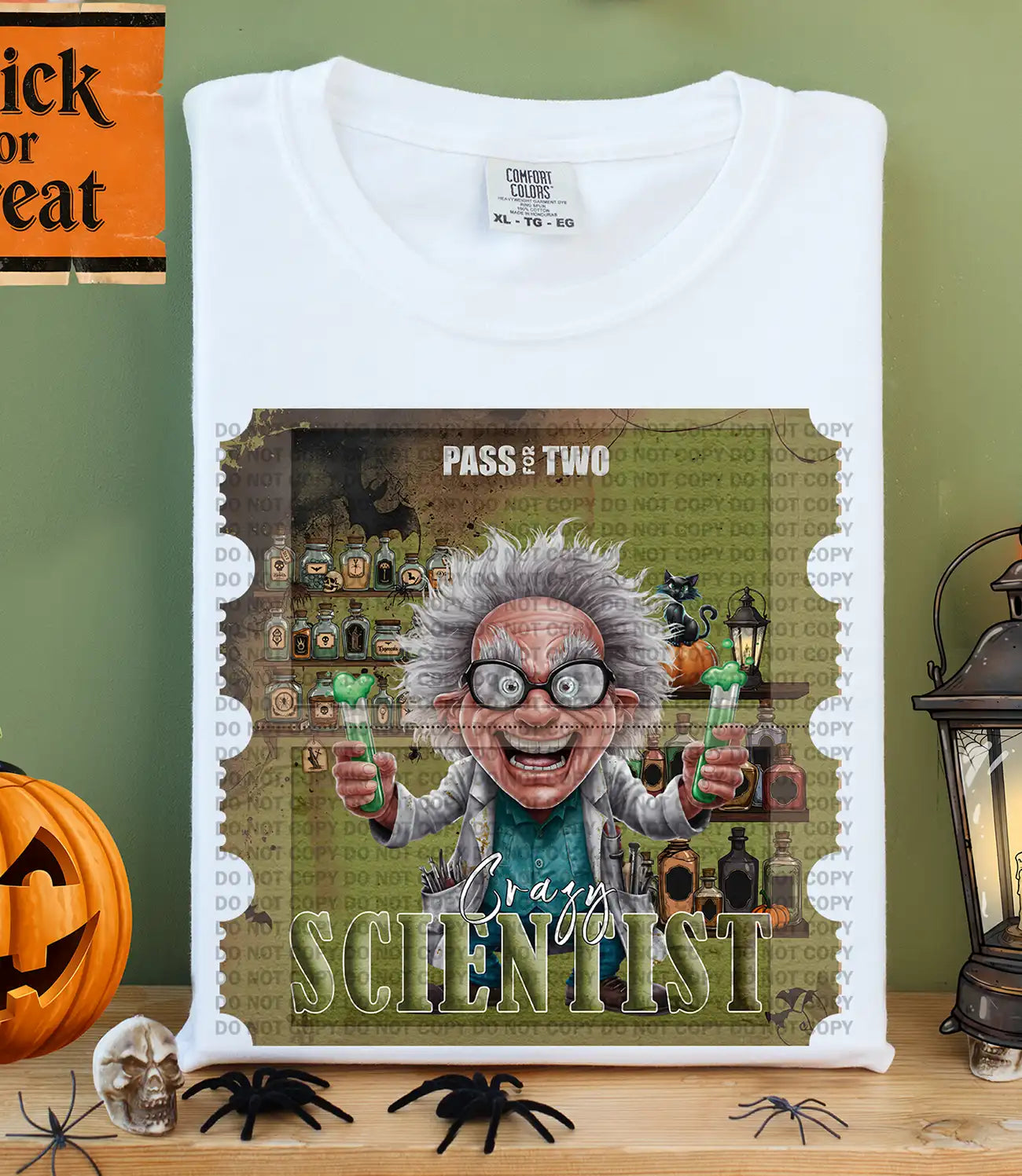 Pass For Two You And Crazy Scientist Halloween Ticket