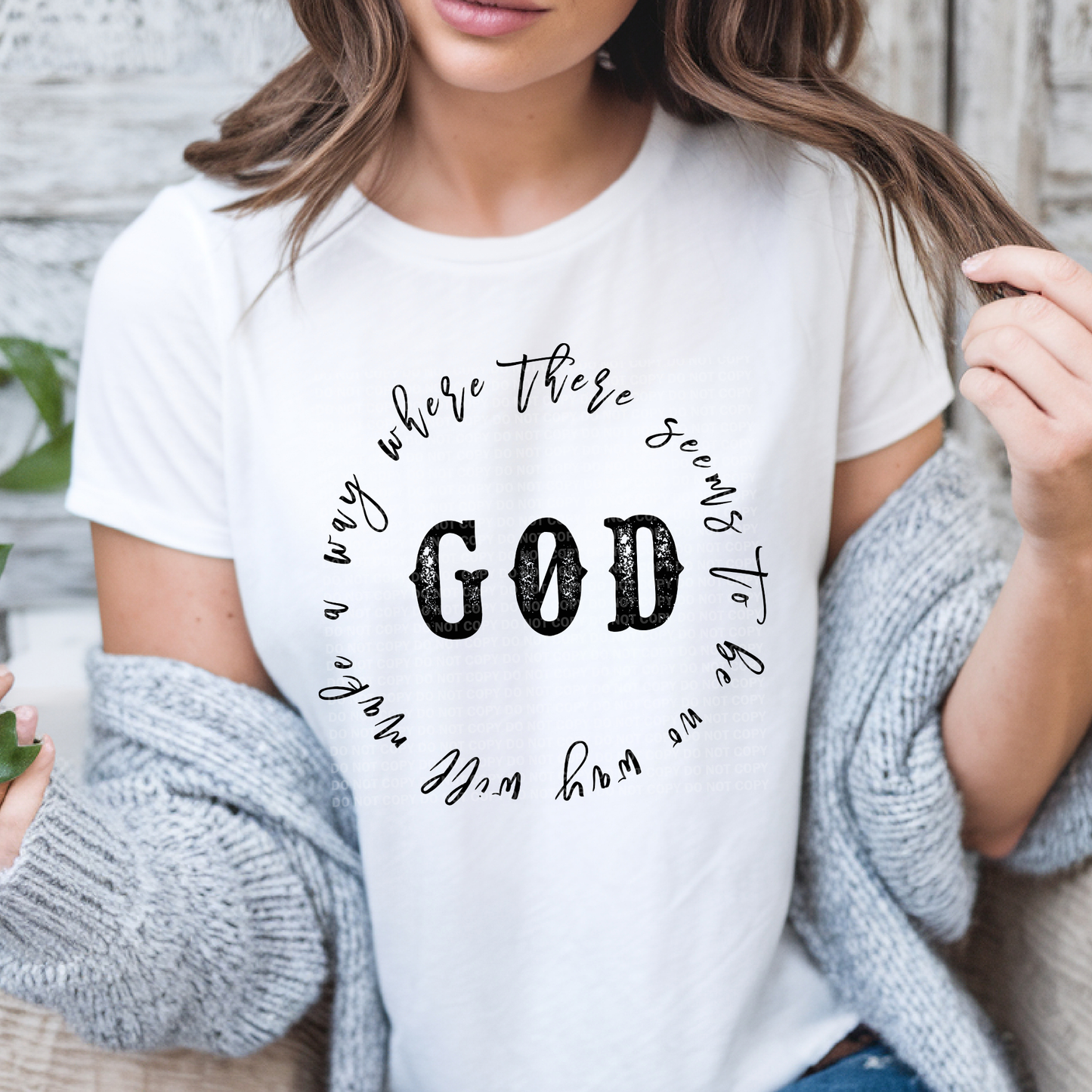 God Will Make A Way Round Typography