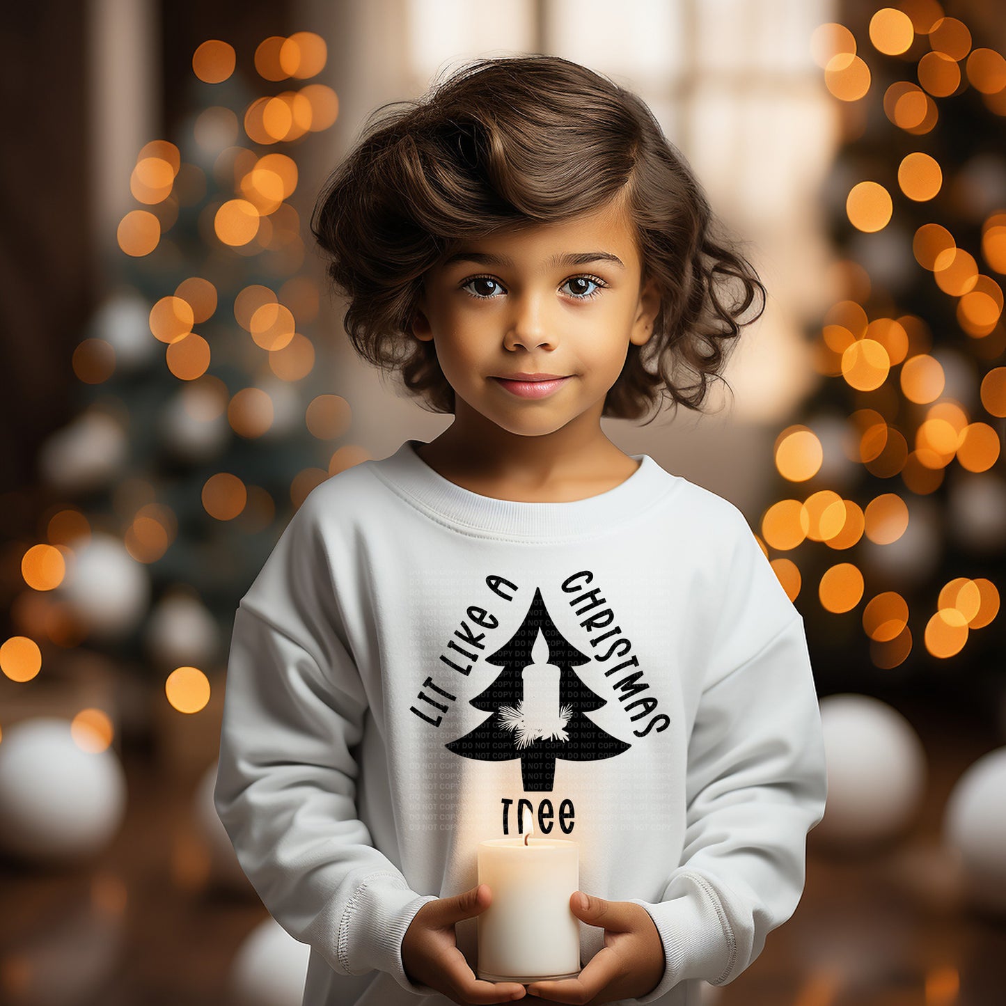Lit Like A Christmas Tree - Black
