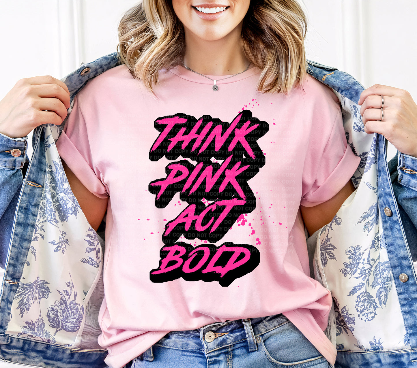 Think Pink Act Bold Graffiti Bold Brush