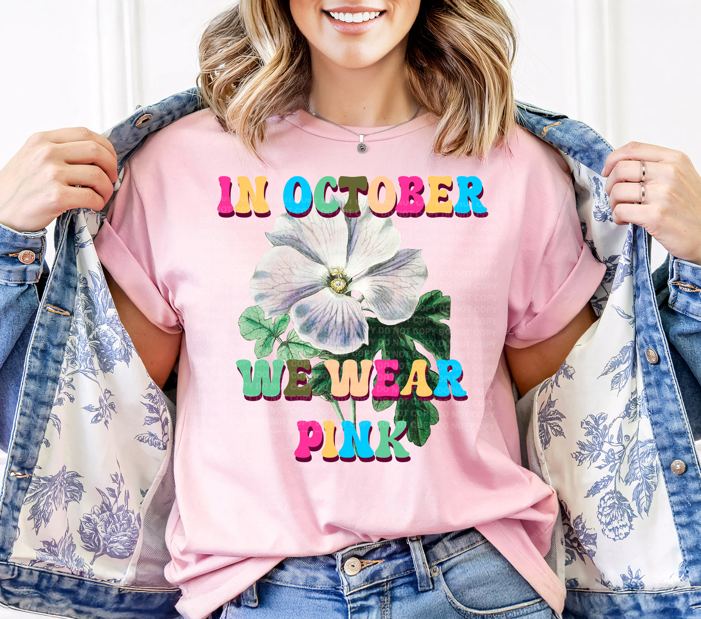 We Wear Pink 70s Flower Colorful Retro Groovy