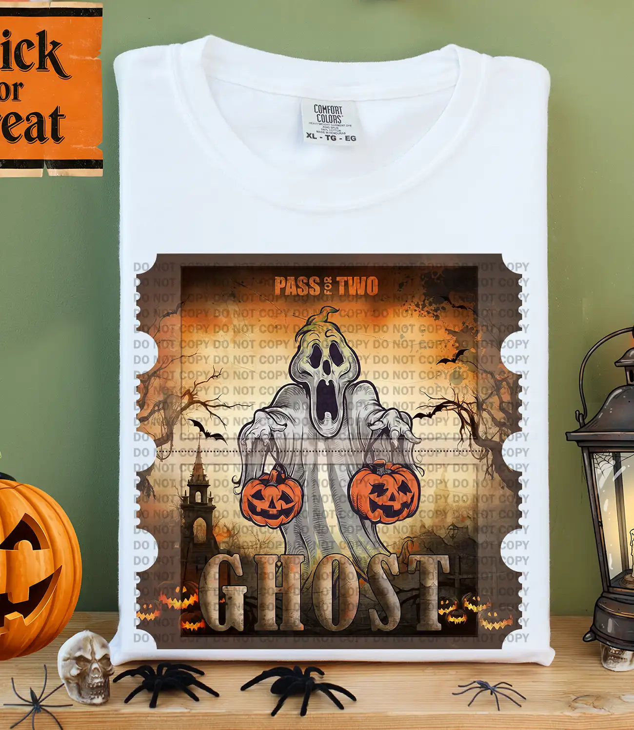 Pass For Two You And Ghost Halloween Ticket