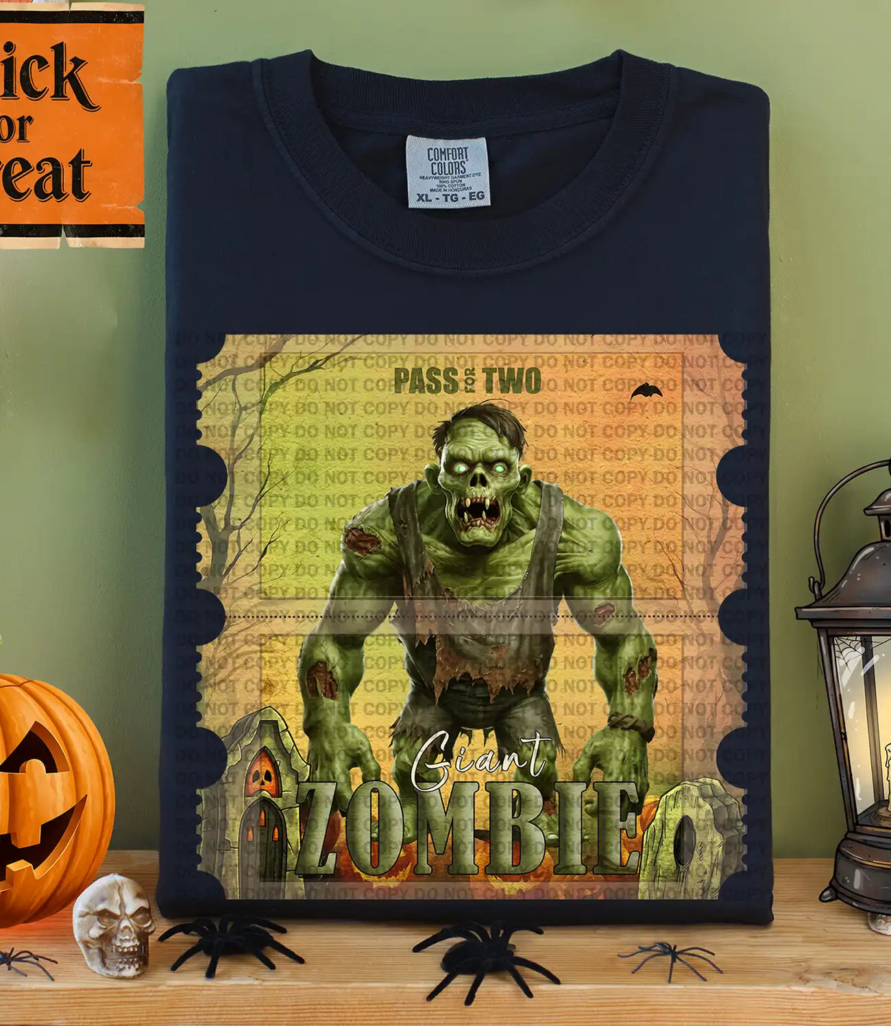 Pass For Two You And Giant Zombie Halloween Ticket