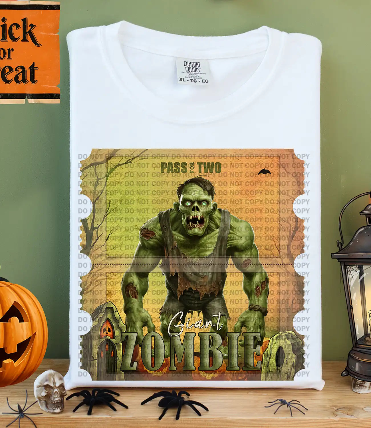 Pass For Two You And Giant Zombie Halloween Ticket