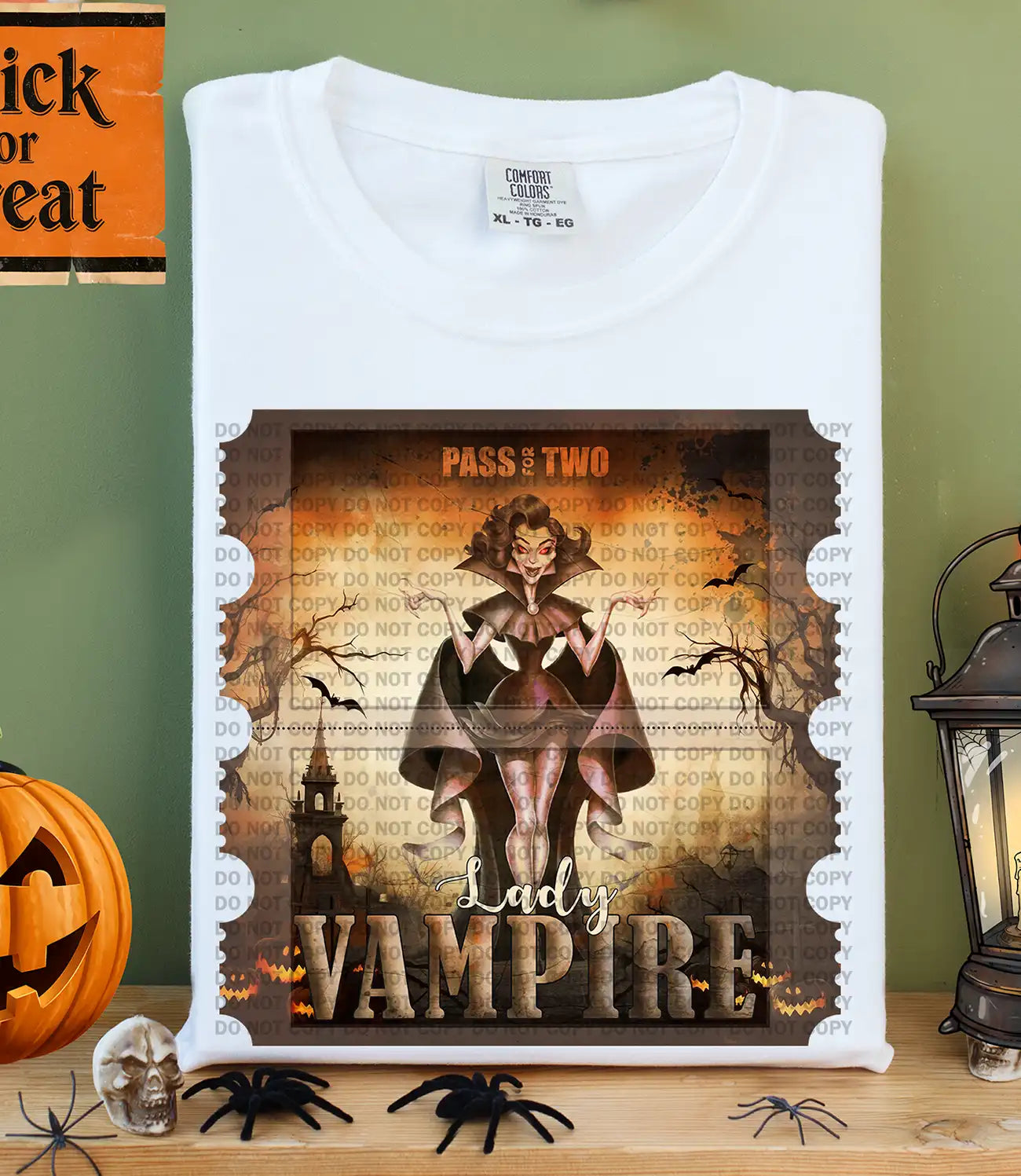 Pass For Two You And Lady Vampire Halloween Ticket