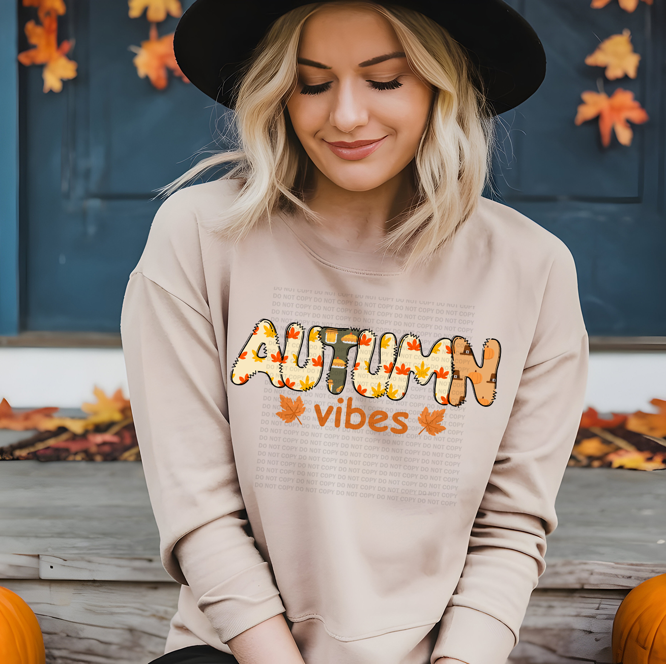 Autumn Vibes Leaves Filled