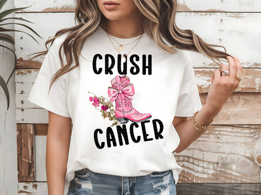 Crush Cancer Flowers and Boots