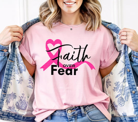 Faith Over Fear Pink Bow