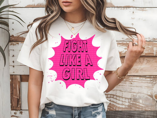 Fight Like A Girl Pink Pow Splatter
