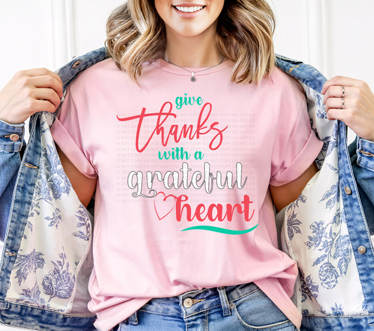 Give Thanks With A Grateful Heart Typography
