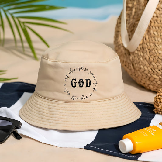 God Will Make A Way Round Black - Cap Design