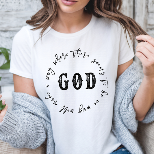 God Will Make A Way Round Typography