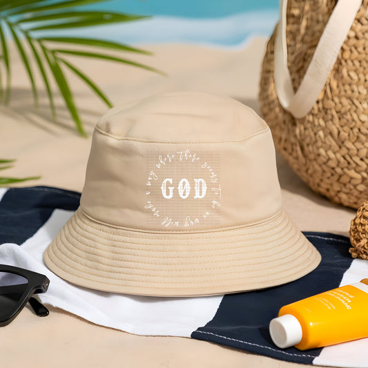God Will Make A Way Round White - Cap Design