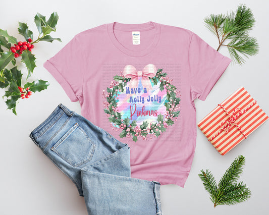 Have A Holly Jolly Pinkmas Christmas Wreath