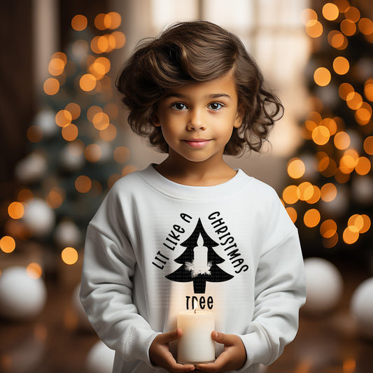 Lit Like A Christmas Tree - Black