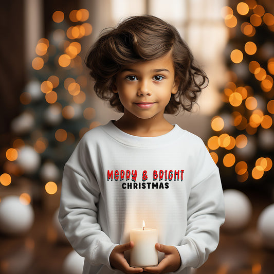 Merry And Bright Christmas Typography
