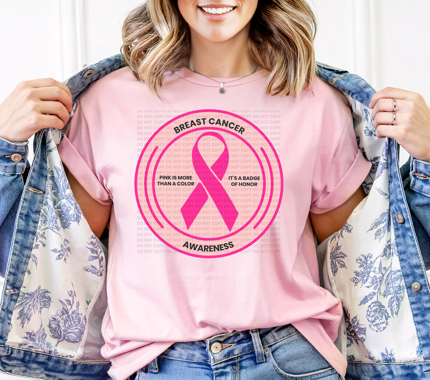 Pink Is More Than A Color It's A Badge Of Honor - Round With Pink Ribbon
