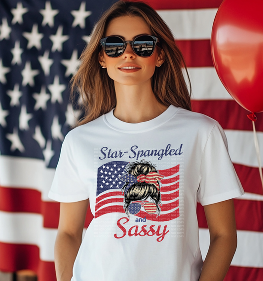Star Spangled And Sassy Messy Bun