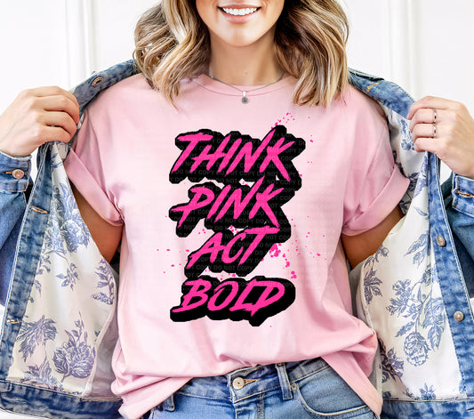 Think Pink Act Bold Graffiti Bold Brush