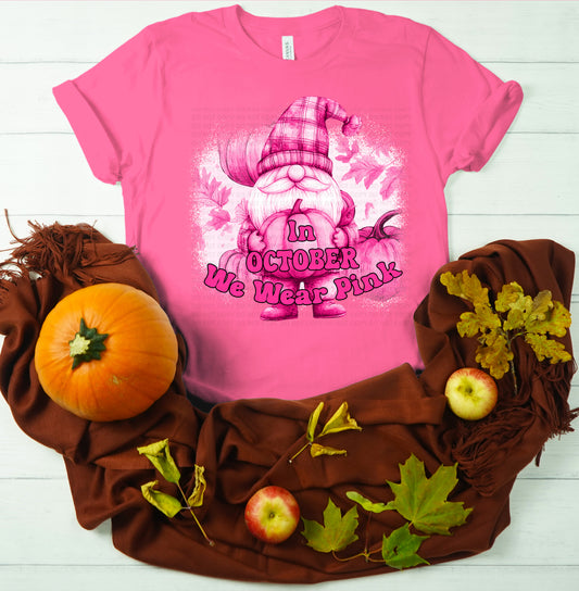 We wear pink gnomes pumpkin