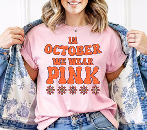 We wear pink retro groovy with outline