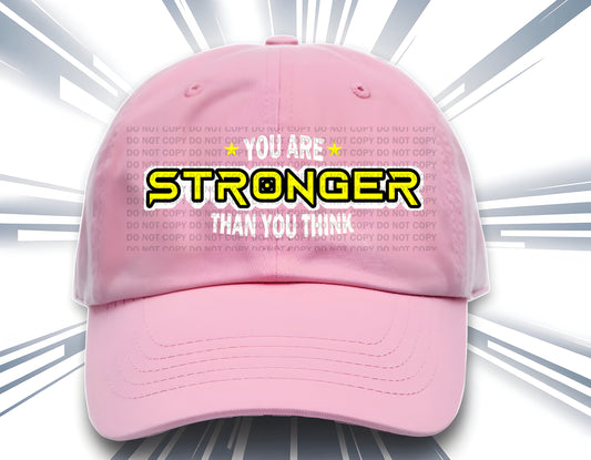 You Are Stronger Than You Think Yellow White - Cap Design