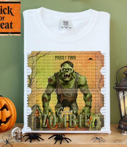Pass For Two You And Giant Zombie Halloween Ticket