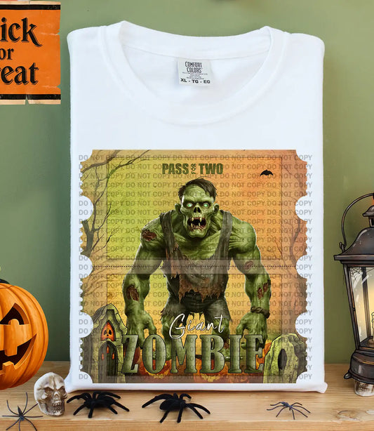 Pass For Two You And Giant Zombie Halloween Ticket