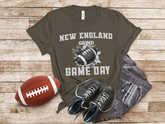 New England Grind Game Day Fan Phrase Football