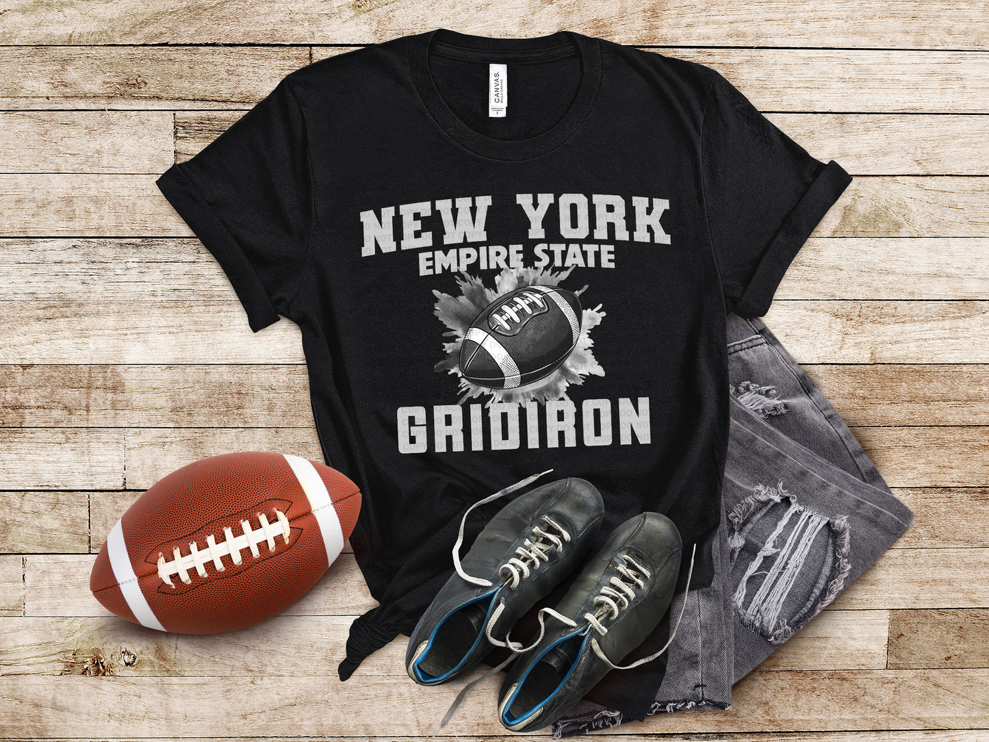New York Empire State Gridiron Fan Phrase Football