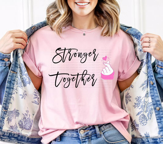 Stronger Together Heart Typography